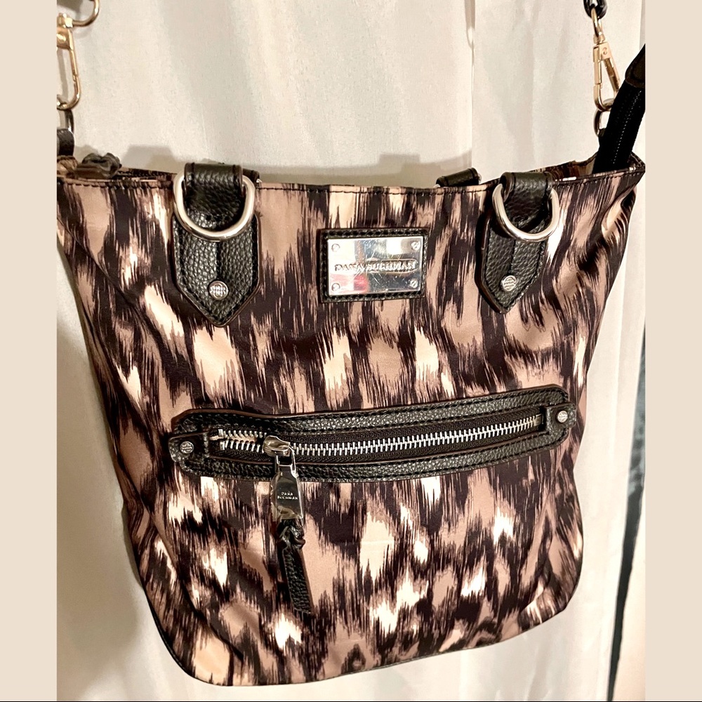 Dana Buchman Purse, rare leopard print. Great condition. Only has long strap.